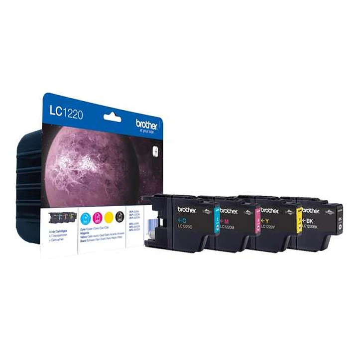 Brother LC1220 Pack de 4 Cartuchos de Tinta Originales - LC1220VALBP 1