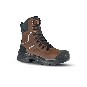 Upower Calgary UK S Calzado de Seguridad Botines - Talla 40 - Empeine Piel Pull-Up Hidrofugo, Toe-Tapa Poliuretano, Mesh Transpirable, AirToe Composit