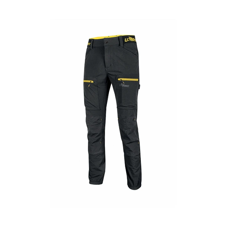 Upower Horizon Pantalones de Trabajo Elasticos - Talla XL - Tejido U-4, Corte Jogging, Impermeables, Transpirables, Secado Rapido, Multibolsillo, Prot 1