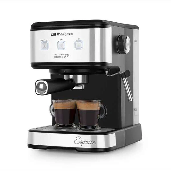Orbegozo EX 5210 Cafetera Espresso Intenso - Presion 20 Bar - Potencia 1100 W - Panel Tactil - Deposito 1.5L - Valvula de Seguridad - Vaporizador Acer 1