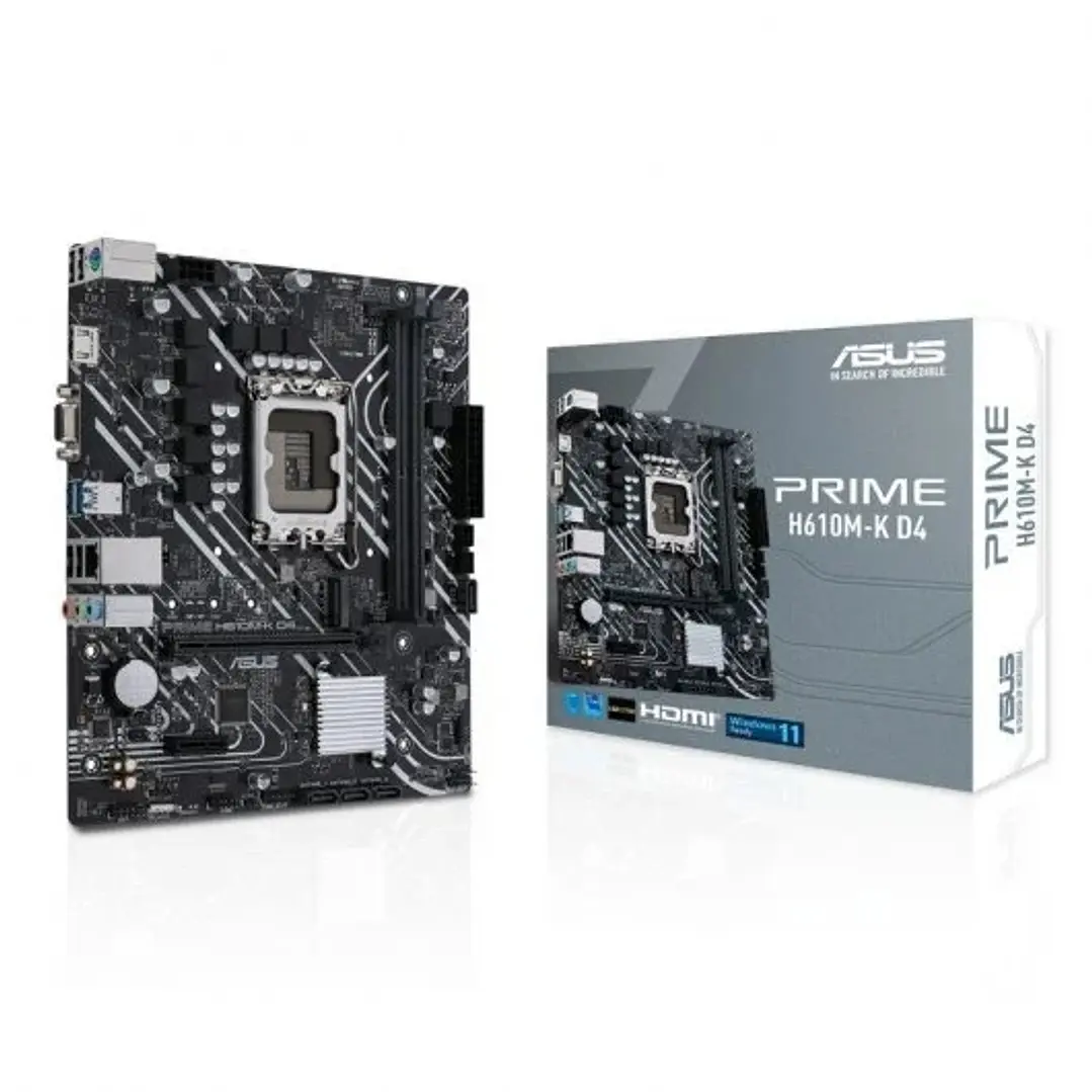 Asus Prime H610M-K D4 Placa Base Intel1700 2x DDR4 - HDMI, M.2, PCIe4.0, 4x Sata III, USB 3.2, MicroATX 1