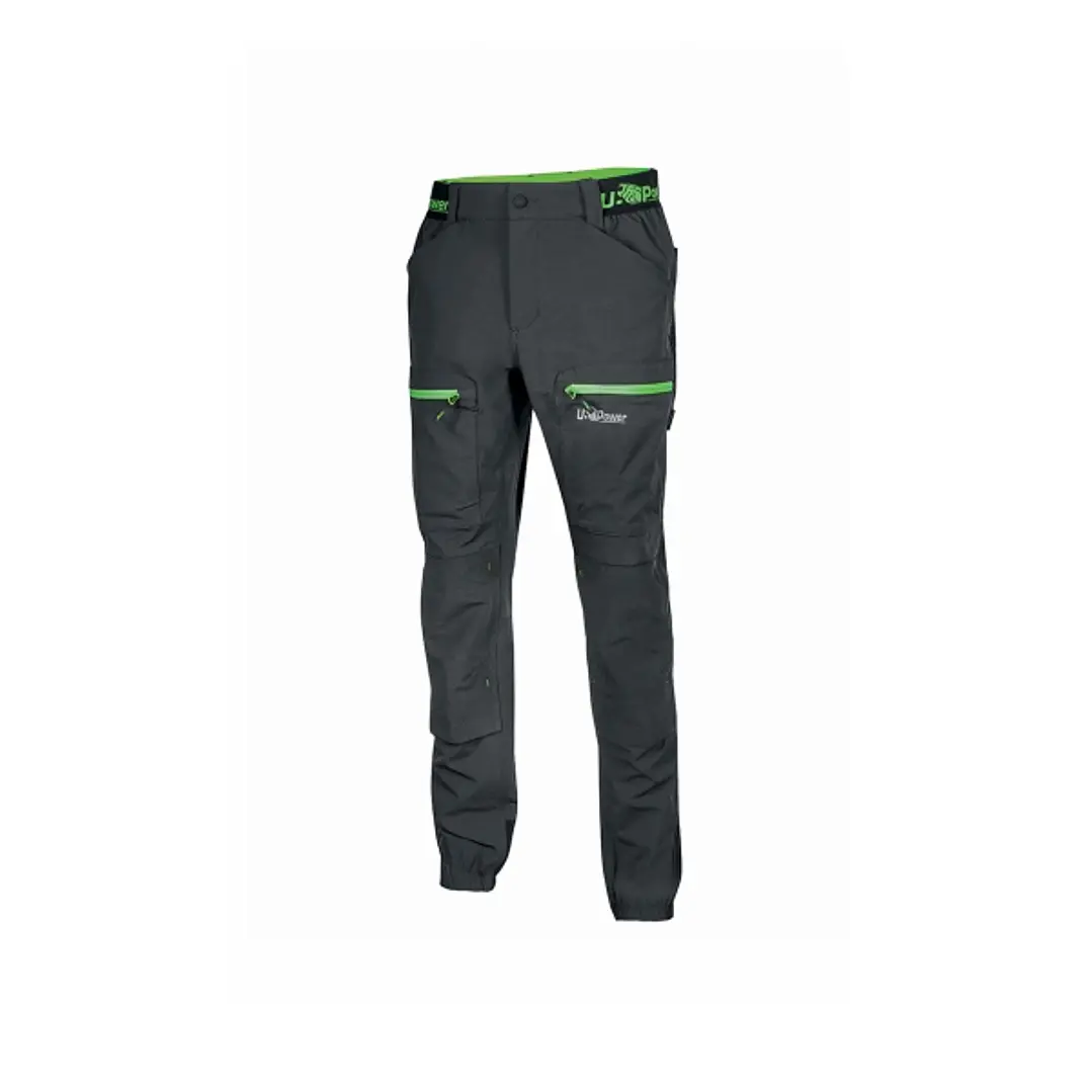 Upower Horizon Pantalones de Trabajo Elasticos - Talla XS - Corte Jogging, Impermeables, Transpirables, Multibolsillo, Proteccion Lumbar, Cinta Reflec 1