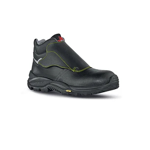 Upower Bulls L Calzado de Seguridad Altos - Talla 39 - Empeine Piel Grana Mina Hidrofugo, Puntal Composite, Hoja Acero Ergonomico, Antiperforacion, An
