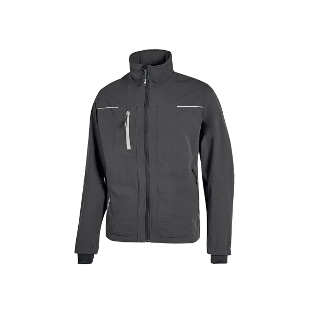 Upower Pluton Chaqueta de Tela Resistente - Talla S - Suave, Repelente al Agua, Transpirable, Secado Rapido, Bolsillos Practicos, Capuchon Retractil,  1