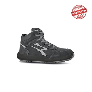 Upower Merak S ESD Calzado de Seguridad Altos - Talla 40 - Cuero Nubuck Resistente al Agua, Puntera de Aluminio, Suela PU/PU High Rebound, Antiarrugas