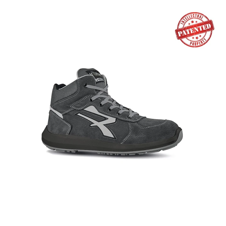 Upower Merak S ESD Calzado de Seguridad Altos - Talla 37 - Cuero Nubuck Resistente al Agua, Puntera de Aluminio, Suela PU/PU High Rebound, Hidrofugos, 1