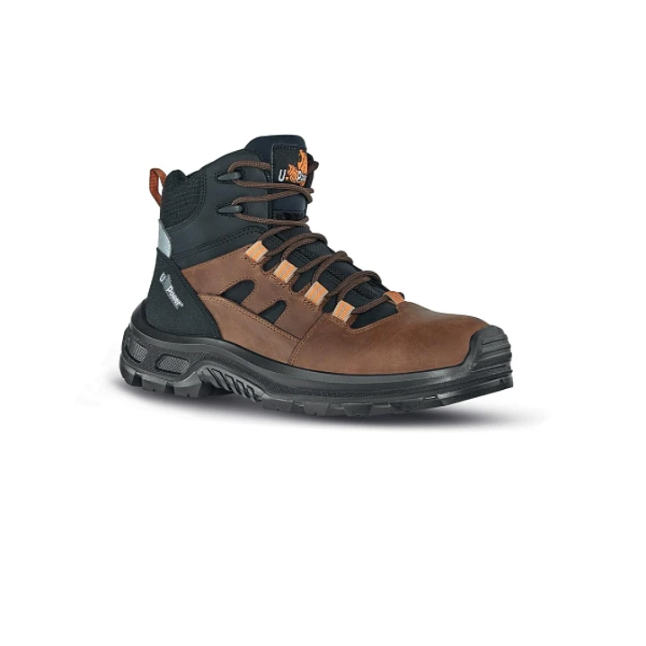 Upower Jazz S Calzado de Seguridad Botines - Talla 43 - Piel Pull-Up Engrasado, Hidrofugos, Puntal Composite, Antiperforacion, Antideslizante, Suela D 1