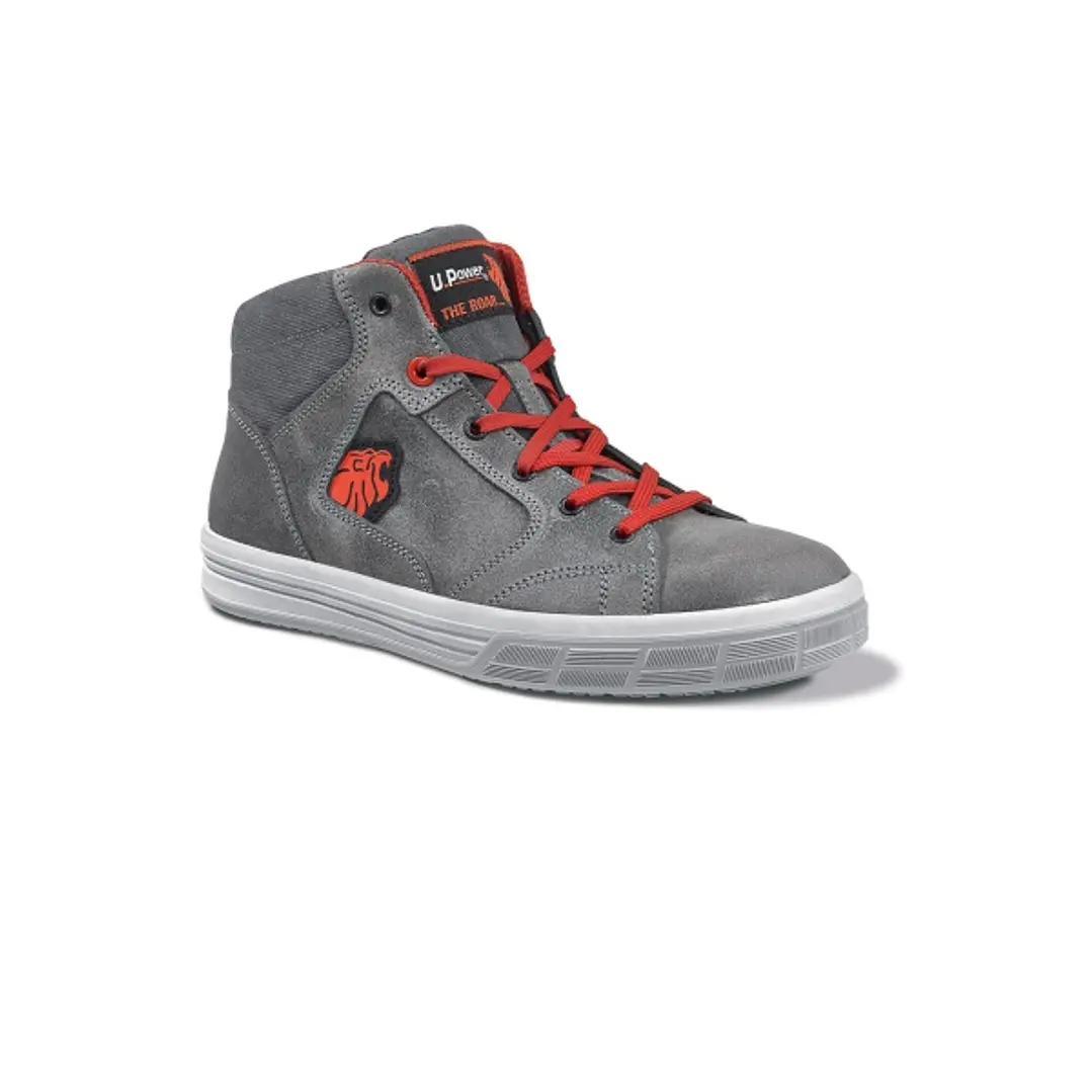 Upower Predator S Calzado de Seguridad Altos - Talla 46 - Empeine en Piel Engrasada, Extra Suave e Hidrofugo, Puntal de Aluminio Resistente, Suelas An 1