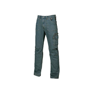 Upower Traffic Pantalon Jeans Stretch - Talla 60 - Bolsillos Delanteros Amplios, Bolsillo Lateral para Herramientas, Porta Telefono, Porta Martillo, R