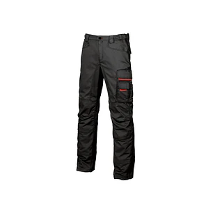 Upower Smile Pantalones de Trabajo en Algodon Elastico - Talla 64 - Bolsillos Multifuncionales, Cierre Resistente, Refuerzo en Rodillas, Ajuste Slim F