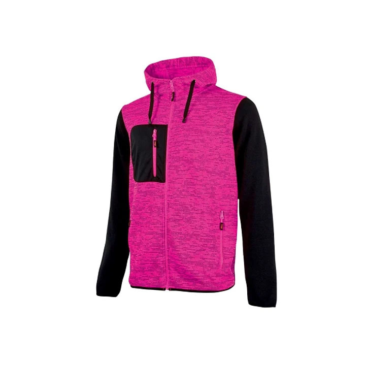 Upower Rainbow Lady Sudadera con Forro Polar - Talla XS - Cuello Alto, Cremallera Central, Capuchon Ajustable, Bolsillos con Cremallera, Proteccion DP 1