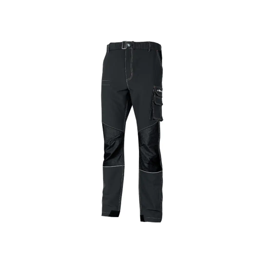 Upower Ibiza Pantalon de Trabajo Confortable - Talla S - Tejido Tecnico Elastico, Bolsillos Inteligentes, Cinturon Integrado, Detalles Reforzados, Cin 1