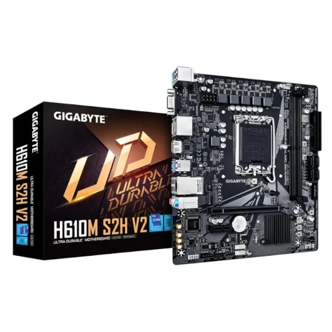 Gigabyte H610M S2H V2 Placa Base Intel1700 2x DDR5 - M.2, SATA, PCIe4.0 - HDMI, DisplayPort, VGA, RJ-45, USB 3.2 - MicroATX 1