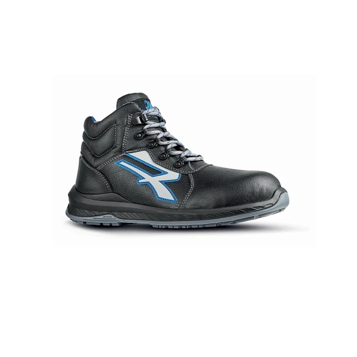 Upower Tenerife S Calzado de Seguridad Hidrofugos - Talla 39 - Piel Flor Grana Mina, Suela Vibram Antideslizante, Puntera Airtoe Composite, Sistema An 1