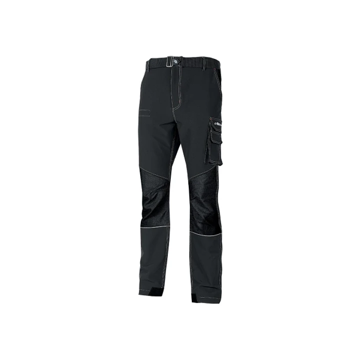 Upower Ibiza Pantalon de Trabajo Confortable - Talla L - Tejido Tecnico Elastico, Bolsillos Inteligentes, Cinturon Integrado, Detalles Reforzados, Cin 1