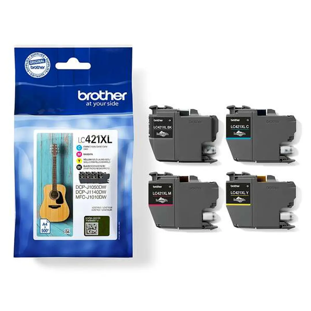 Brother LC421XL Pack de 4 Cartuchos de Tinta Originales - LC421XLVAL 1