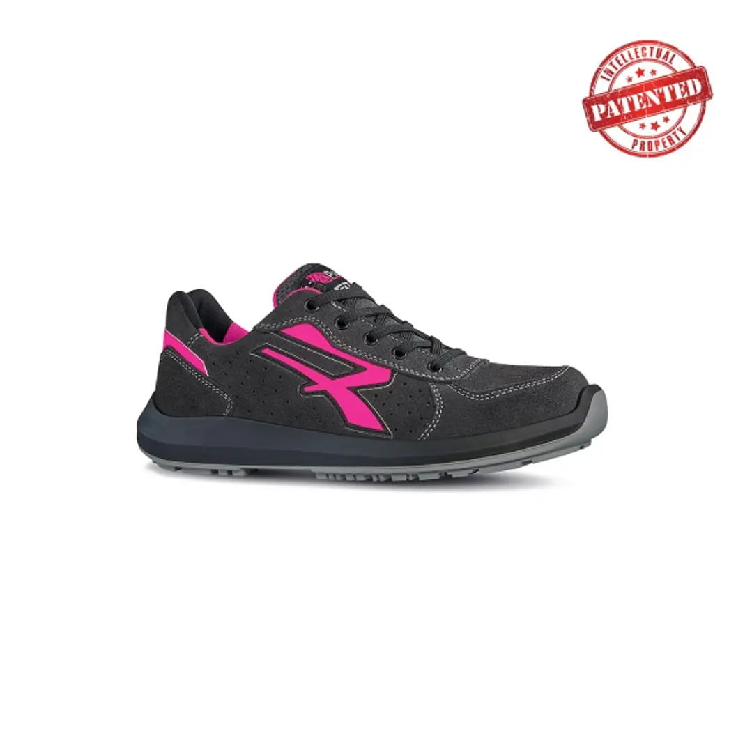 Upower Electra S ESD Calzado de Seguridad Bajos - Talla 39 - Gamuza Perforada, Puntera de Aluminio, Antideslizante, Suela PU/PU High Rebound, Protecci 1