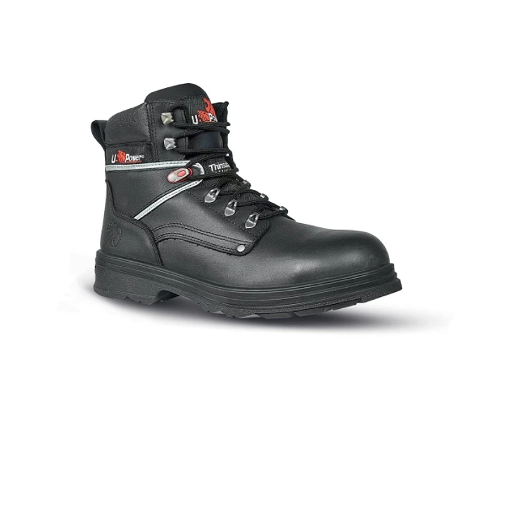 Upower Performance S Botines de Seguridad - Talla 40 - Empeine Piel Hidrofugo, Puntal Composite, Antiperforacion, Suela Antideslizante, Transpirable,  1