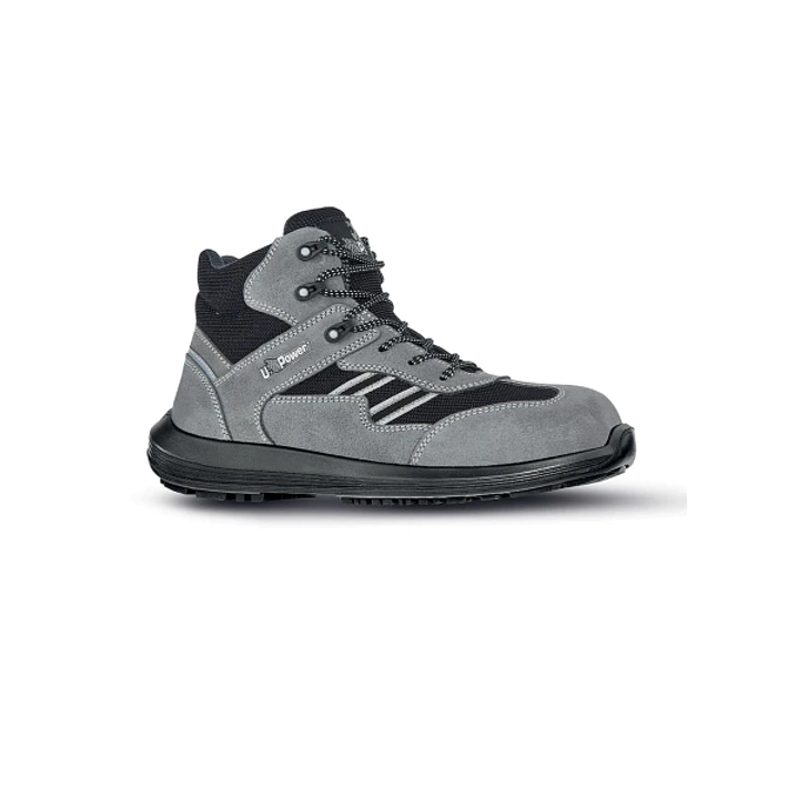 Upower Florida S Calzado de Seguridad Botines - Talla 43 - Empeine en Gamuza, Textile Ultrarrespirable, Puntal AirToe Composite, Antiperforacion, Anti 1