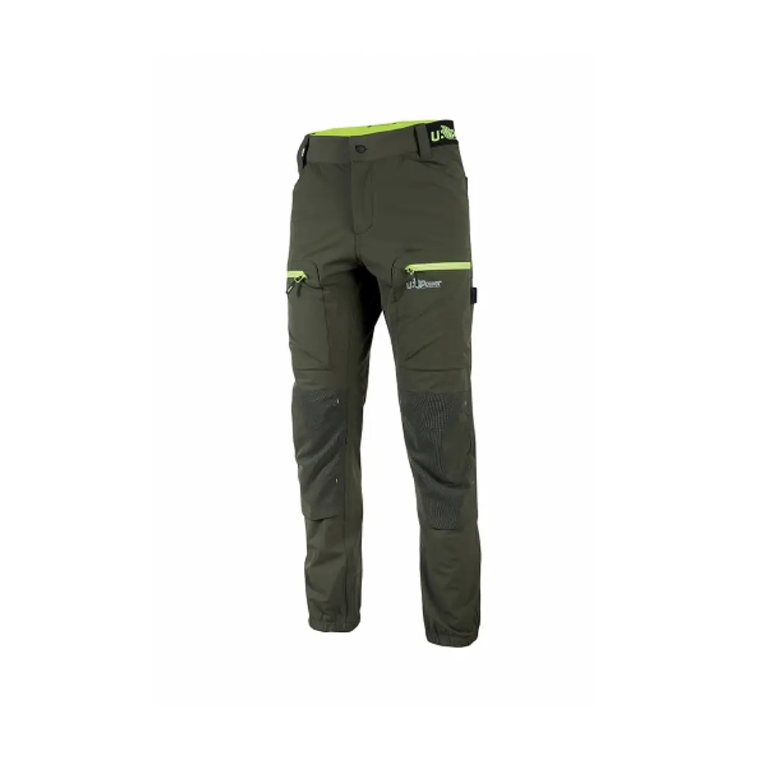 Upower Harmony Pantalones de Trabajo de Verano - Talla M - Corte Jogging, Impermeables, Secado Rapido, Multiples Bolsillos, Detalles Reflectantes - Co 1