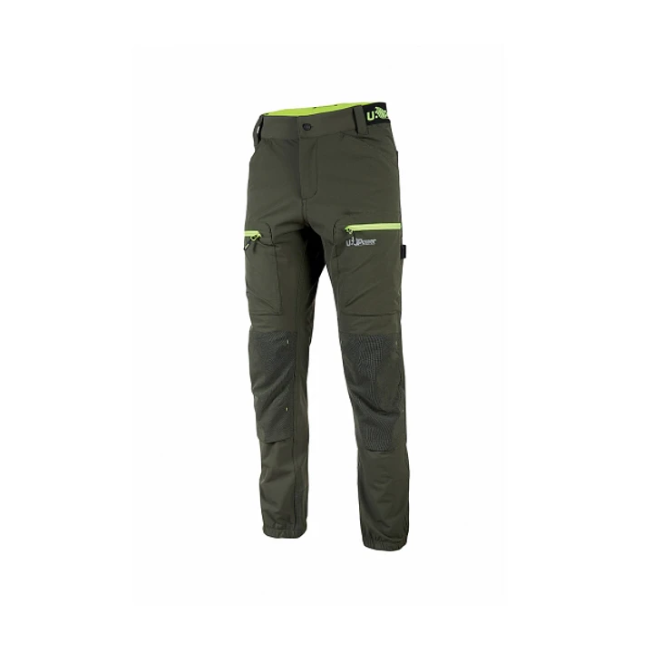 Upower Harmony Pantalones de Trabajo de Verano - Talla M - Corte Jogging, Impermeables, Secado Rapido, Multiples Bolsillos, Detalles Reflectantes - Co 1