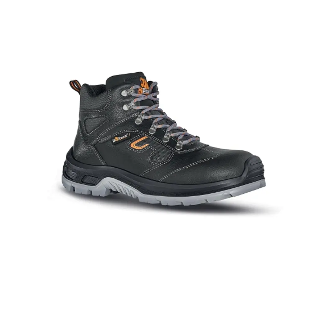 Upower Premiere L Botines de Seguridad - Talla 45 - Empeine Piel Hidrofuga, Inserciones Transpirables, Puntal Composite, Antiperforacion, Antideslizan 1
