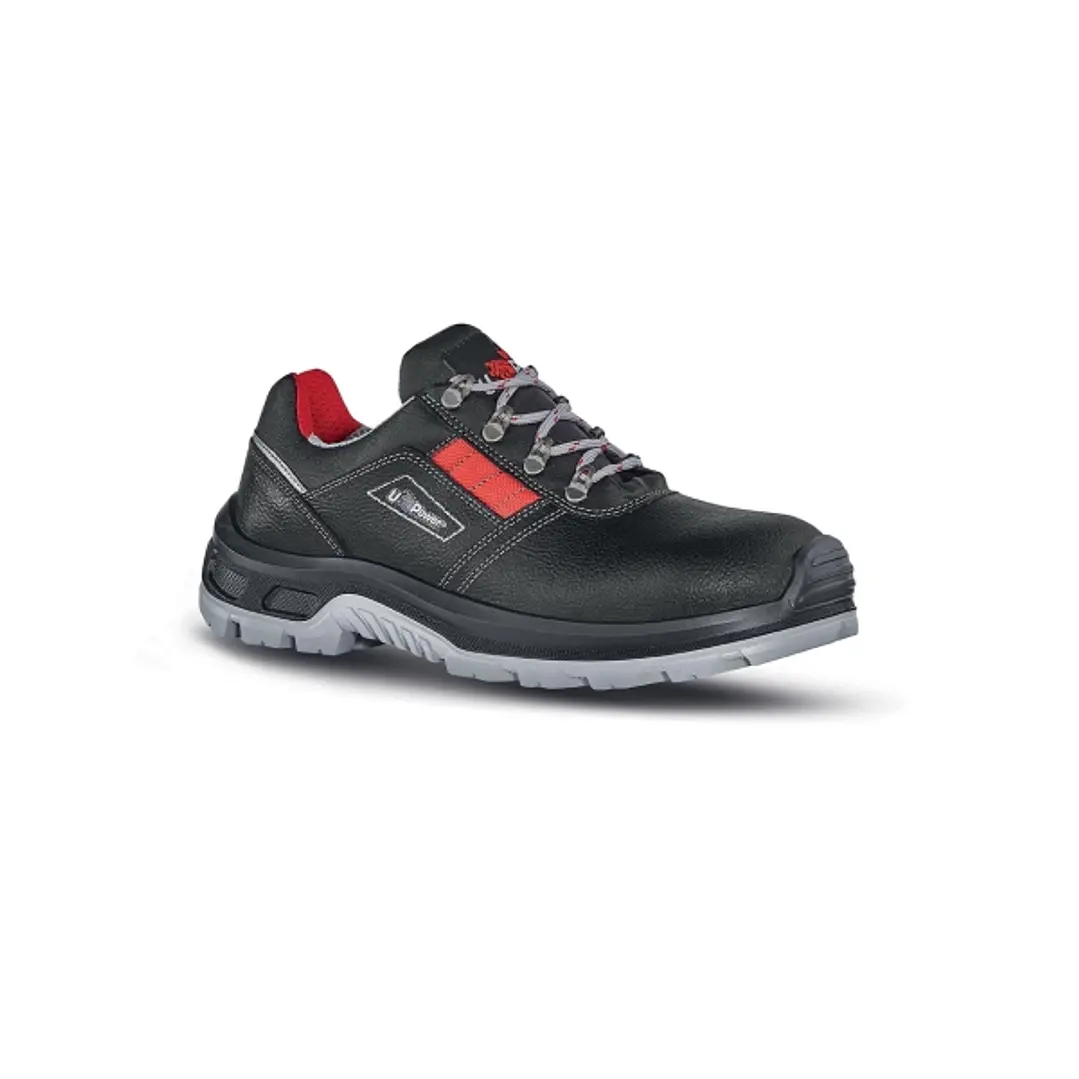 Upower Elect S Calzado de Seguridad Bajos - Talla 35 - Empeine Piel Flor Grana Mina, Hidrofugos, Puntal Composite, Antiperforacion, Suela Antideslizan 1