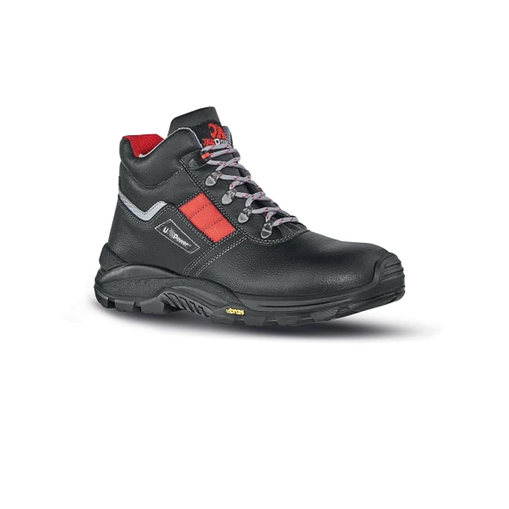 Upower Gravel S RS Botines de Seguridad - Talla 42 - Empeine Piel Flor Grana Mina, Hidrofugos, Puntal Composite, Antiperforacion, Suela Antideslizante 1