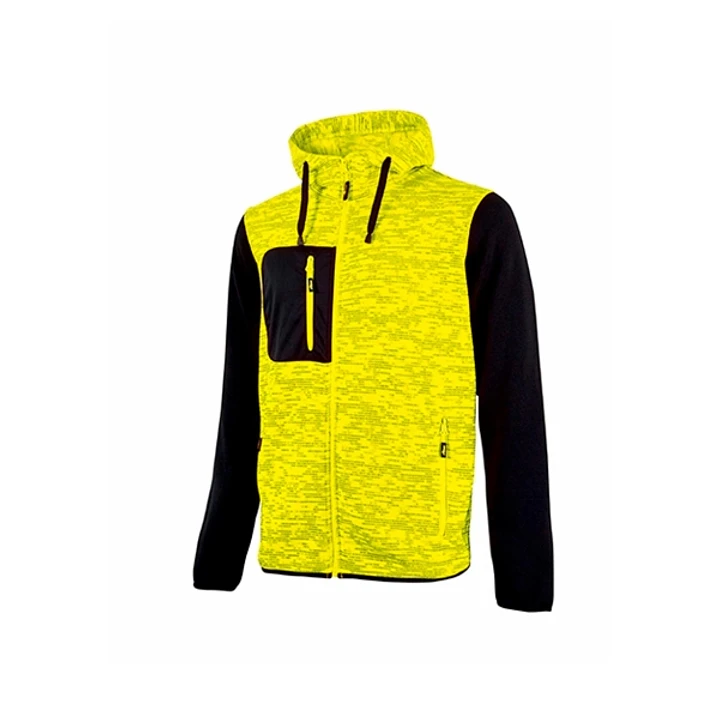Upower Rainbow Sudadera con Cremallera - Talla 2XL - Interior de Forro Polar, Cuello Alto, Capuchon Ajustable, Bolsillos con Cremallera, Proteccion DP 1