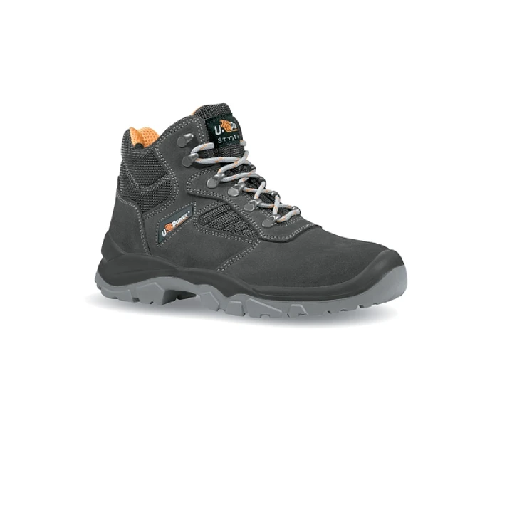 Upower Real L Calzado de Seguridad Altos - Talla 44 - Empeine en Gamuza Transpirable, Puntal en Acero, Antiperforacion, Antideslizante, Proteccion S1P 1
