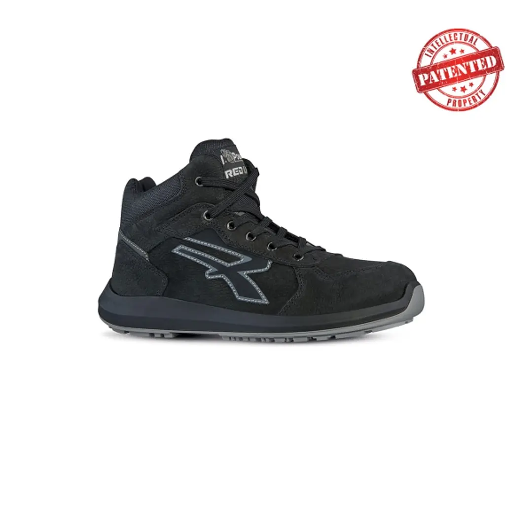 Upower Nek S ESD Calzado de Seguridad Altos - Talla 41 - Cuero Nubuck Resistente, Puntera de Aluminio, Hidrofugos, Antiarrugas, Antideslizantes, Suela 1