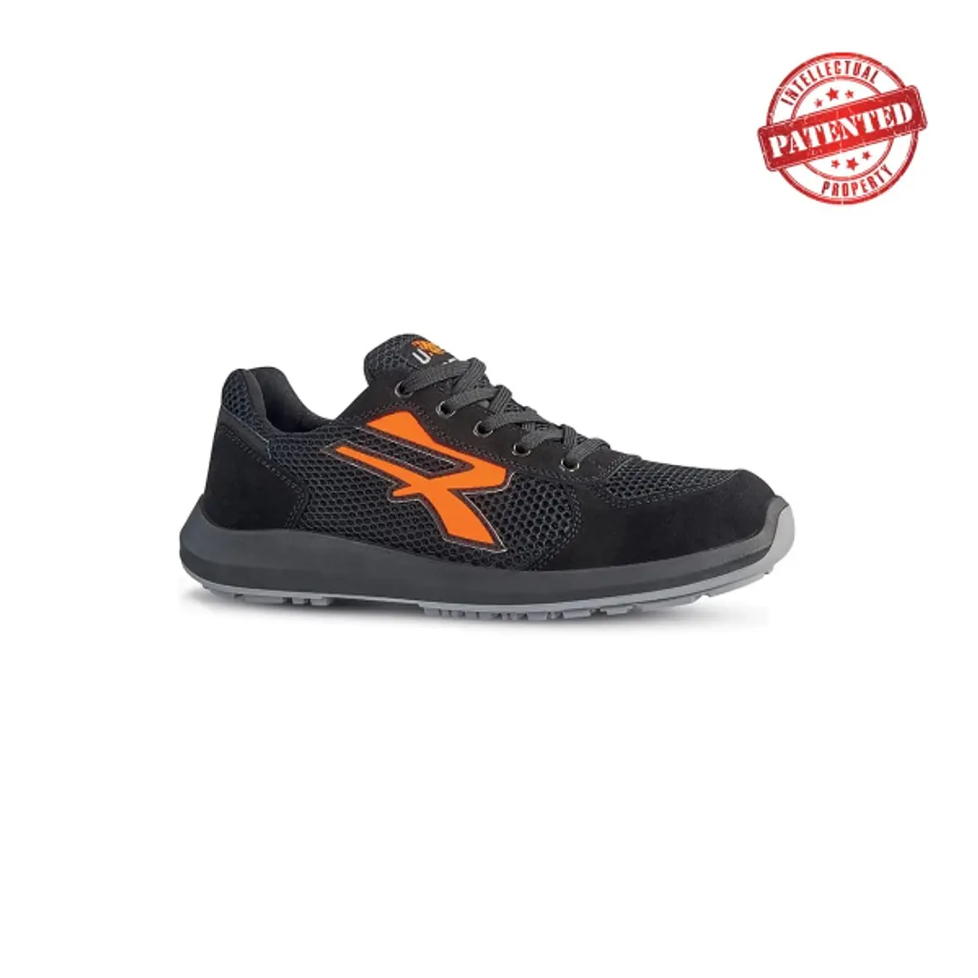 Upower Atos S ESD Calzado de Seguridad Bajos - Talla 48 - Parte Superior de Nailon Ultraflexible y Gamuza Suave, Puntera de Aluminio, Suela Antidesliz 1