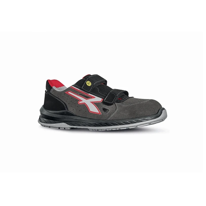 Upower Oslo S ESD Calzado de Seguridad sin Cordones - Talla 41 - Gamuza Suave, Cierre de Velcro, Puntera Airtoe Composite, Antiperforacion, Plantilla  1