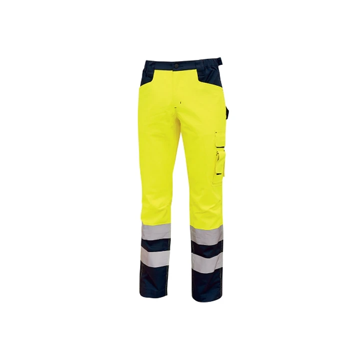 Upower Beacon Pantalon de Trabajo con Bolsillos Multifuncionales - Talla S - Cierre de Seguridad, Cintura Porta Martillo, Rodillas Preformadas, Rayas  1