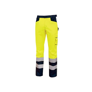 Upower Beacon Pantalon de Trabajo con Bolsillos Multifuncionales - Talla L - Cintura Porta Martillo, Rodillas Preformadas, Rayas Reflectantes, Protecc