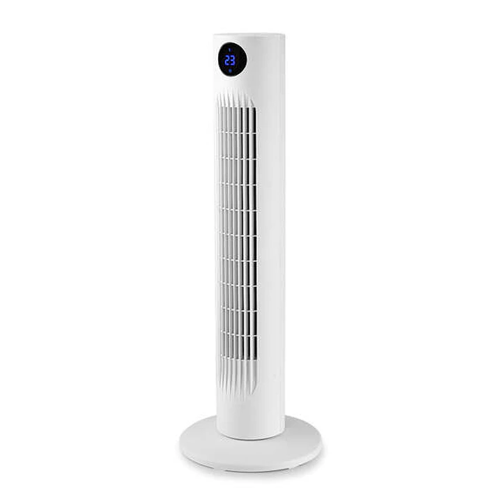 Orbegozo TWM 0960 Ventilador de Torre - Potente Motor de 60W - Altura de 78cm - Panel LED con Indicador de Temperatura - Funcion Temporizador de 12h - 1