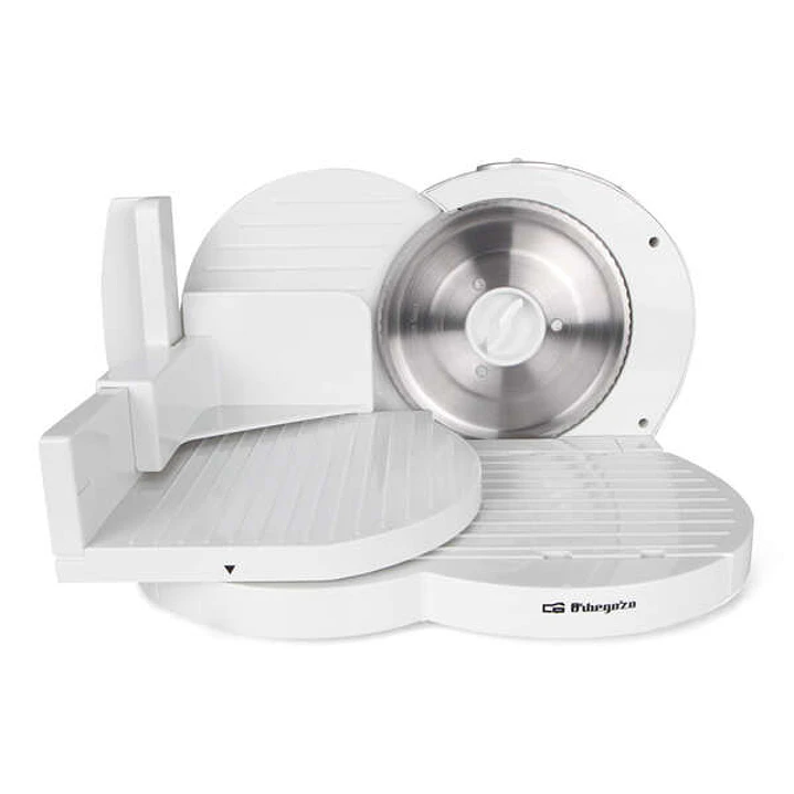 Orbegozo MS 4200 Cortadora Blanca - Potente y Eficiente - con Cuchilla de Acero Inoxidable y Ajuste de Grosor de Corte Ideal para Sorprender en la Coc 1
