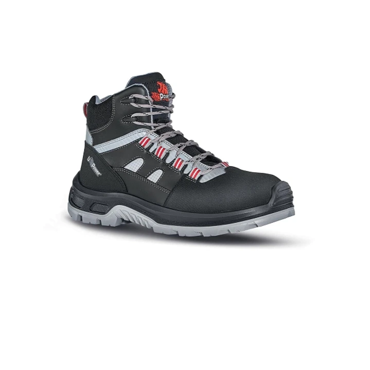 Upower Cross S Calzado de Seguridad Botines - Talla 46 - Empeine Piel con Inserciones Matrix, Hidrofugos, Puntal Composite, Antiperforacion, Antidesli 1