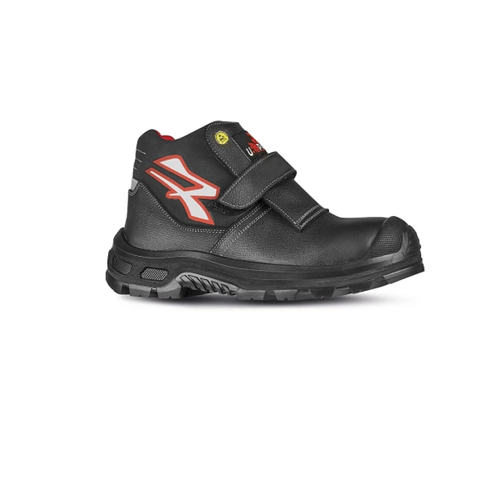 Upower Dubai UK S ESD Calzado de Seguridad con Velcro - Talla 43 - Parte Superior Hidrofuga, Puntera Airtoe Composite, Sistema Antiperforacion, Suela  1