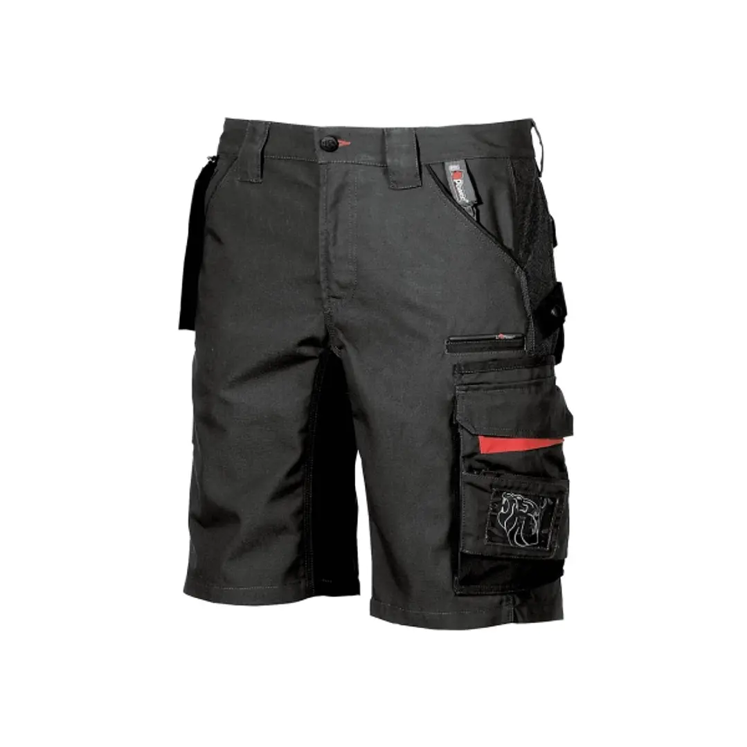 Upower Start Bermuda de Trabajo Funcional - Talla 58 - Bolsillo Desmontable, Multiples Compartimentos, Refuerzos Cordura, Cinta Reflectante, Costuras  1