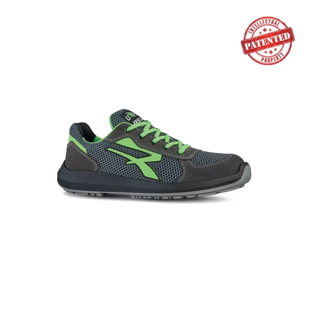Upower Gemini S ESD Calzado de Seguridad Bajos - Talla 43 - Puntera de Aluminio, Suela Antideslizante, Nailon Ultraflexible, Gamuza Suave, Proteccion  1