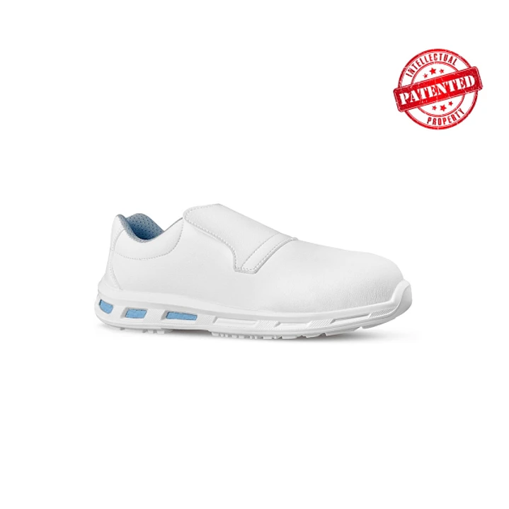 Upower Blanco O Calzado de Seguridad Bajos - Talla 43 - Puntal de Composite, Antideslizante, Suela PU/PU, Proteccion S2 FO SR - Color Blanco 1