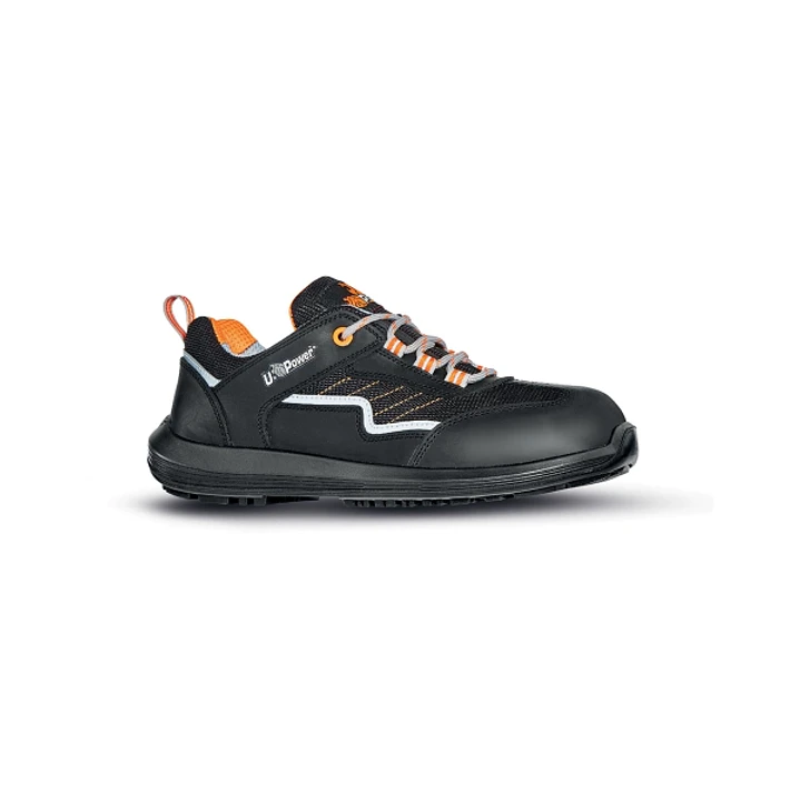 Upower Miami S Calzado de Seguridad Bajos - Talla 38 - Ligeros, Empeine en Piel Pull-Up, Transpirables, Puntal AirToe Composite, Antiperforacion, Anti 1