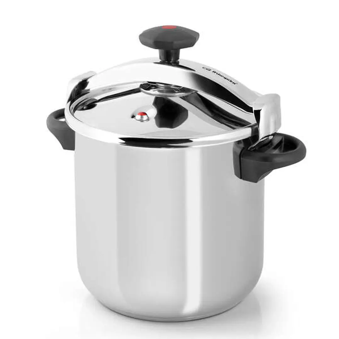 Orbegozo HPL 12070 Olla Clasica a Presion - Capacidad 12 Litros - Triple Seguridad - Sistema de Cierre Progresivo - Apta para Todo Tipo de Fuegos - As 1
