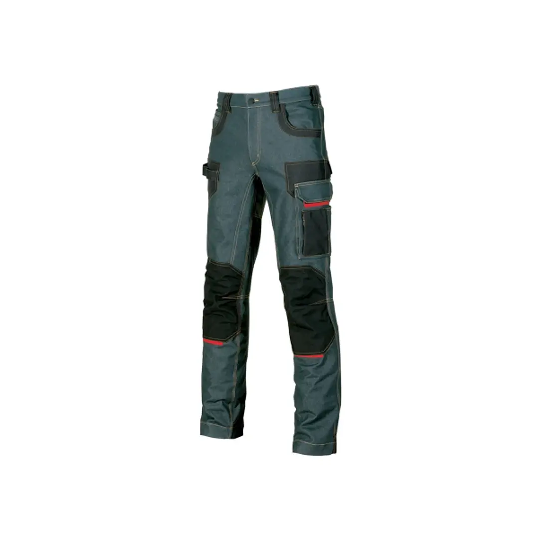 Upower Platinum Buttom Pantalon de Trabajo Elastico con Inserciones de Cordura - Talla 64 - Multiples Bolsillos, Refuerzos Anti-Abrasion, Detalles Ref 1