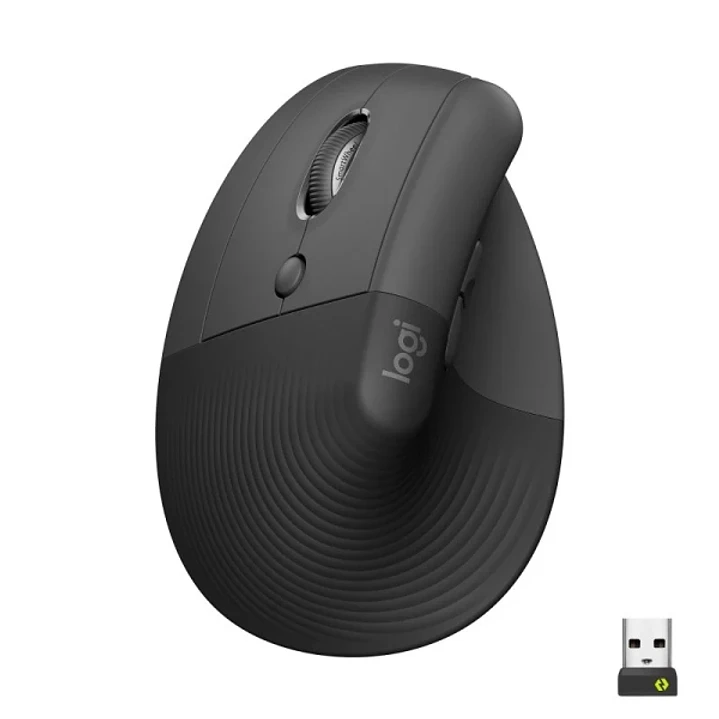 Logitech Lift Raton Vertical Bluetooth e Inalambrico USB 4000dpi - 5 Botones - Para Zurdos - Color Negro/Gris 1