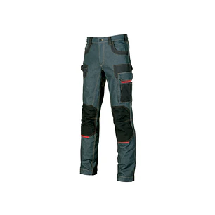 Upower Platinum Buttom Pantalon de Trabajo Elastico con Inserciones de Cordura - Talla 52 - Multiples Bolsillos, Refuerzos Anti-Abrasion, Detalles Ref