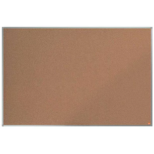 Nobo Essence Tablero de Anuncios de Corcho de 1500x1000mm - Montaje en Esquinas - Superficie Natural - Marco de Aluminio Anodizado - Color Natural