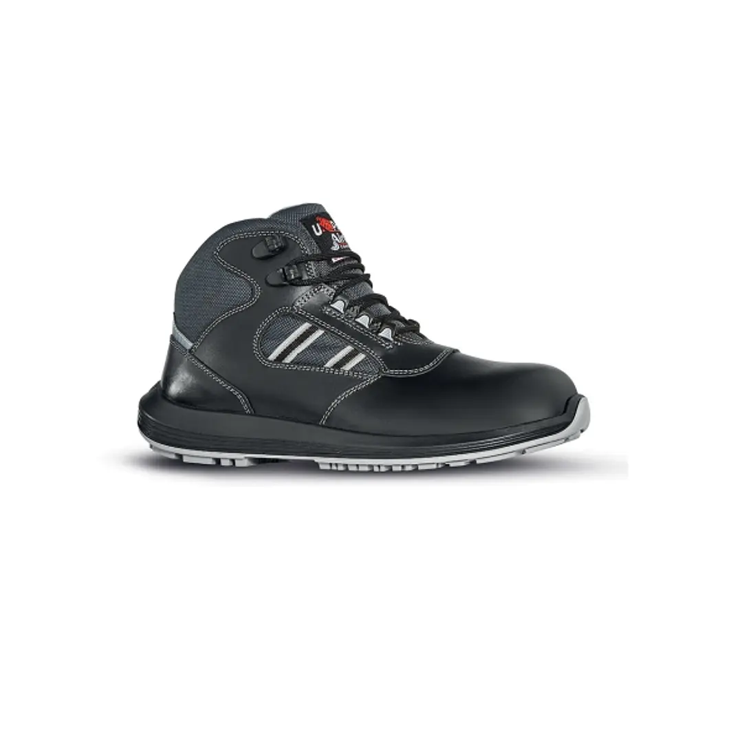 Upower Gippo RS S Calzado de Seguridad Botines - Talla 47 - Empeine Piel Flor, Hidrofugos, Transpirables, Puntal AirToe Composite, Antiperforacion, An 1