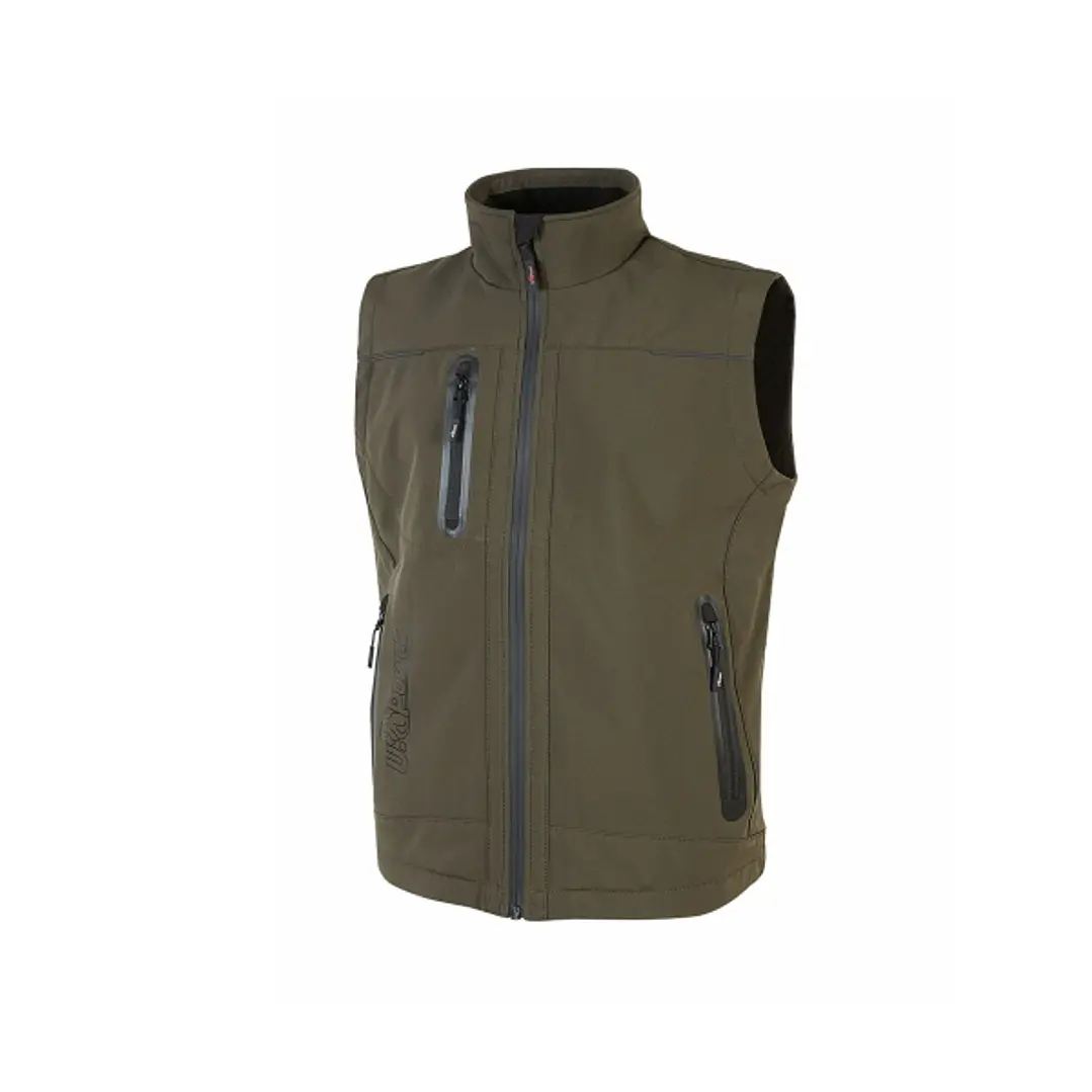 Upower Universe Chaleco Softshell Impermeable - Talla 4XL - Transpirable, Resistente al Viento, Forro Micropolar, Cremallera Impermeable, Bolsillo Fre 1